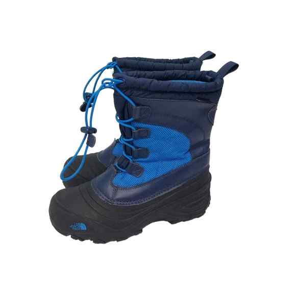The North Face Other - The North Face Blue Alpenglow IV Waterproof w/Thermafelt Snow Boots Youth Sz 4